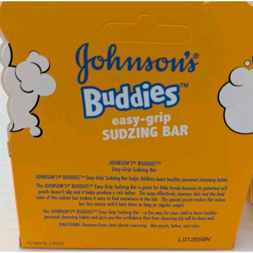 NIB JOHNSON'S Buddies Easy-Grip Sudzing Kids Bar Soap LOT OF 6 DISCONTINUED